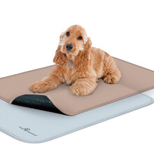 Paw-ge?spireerde wasbare kratvoeringen voor honden (2-pack) | Lekvrije antislip-plaspads voor 48-inch kennels | Herbruikbare puppy-pads voor zindelij