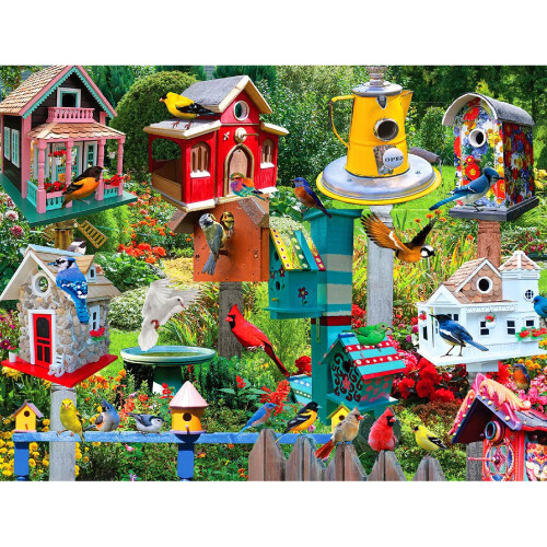 WHITE MOUNTAIN Puzzle White Mountain Wioska Birdhouse - 500 elementów puzzli 2