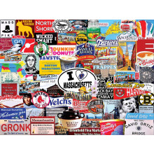 I Love Massachusetts 1000 Piece Jigsaw Puzzle 760mm x 610mm (wmp)
