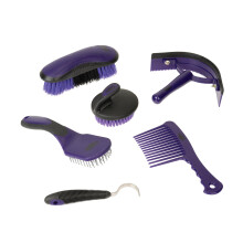 Weaver Equine Kit da 6 pezzi per toelettatura del cavallo Kit ergonomico e delicato per la cura del cavallo Forniture equestri per supporto da ba