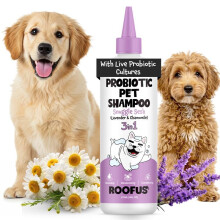 ROOFUS THE DOG Shampoo e balsamo per cani probiotici per cani puzzolenti Coccole Sesh Shampoo per cani alla lavanda per alleviare il prurito dell