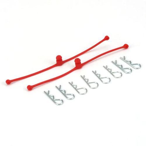 Dubro Products DUB2248 Body Klip Retainers - Red