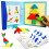 BEESTECH Holz Tangram Puzzle Buch, Reisespiele für Kinder im Auto oder Restaurant 1