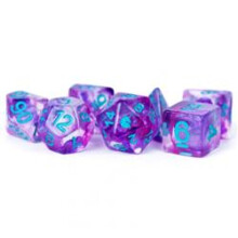 Metallic Dice-spel LIc702 Unicorn Infusion Dice Violet - Set om 7