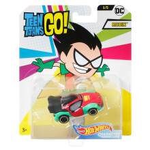 Hot Wheels FLJ10 DC Teen Titans Go! Character Cars - Robin (DMH73)