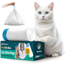PurrTek Max macskaalomdoboz blsek - LitterWrap hzzsinr zskok automatikus s ntisztt alomdobozokhoz | Preczis Fit Jumbo nagy teherbrs sz