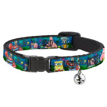 Nickelodeon Cat Nyakrv Breakaway Nyakrv Bell Spongebob Friends 8 bites jelenettel 8,5-12 hvelyk, 0,5 hvelyk szles