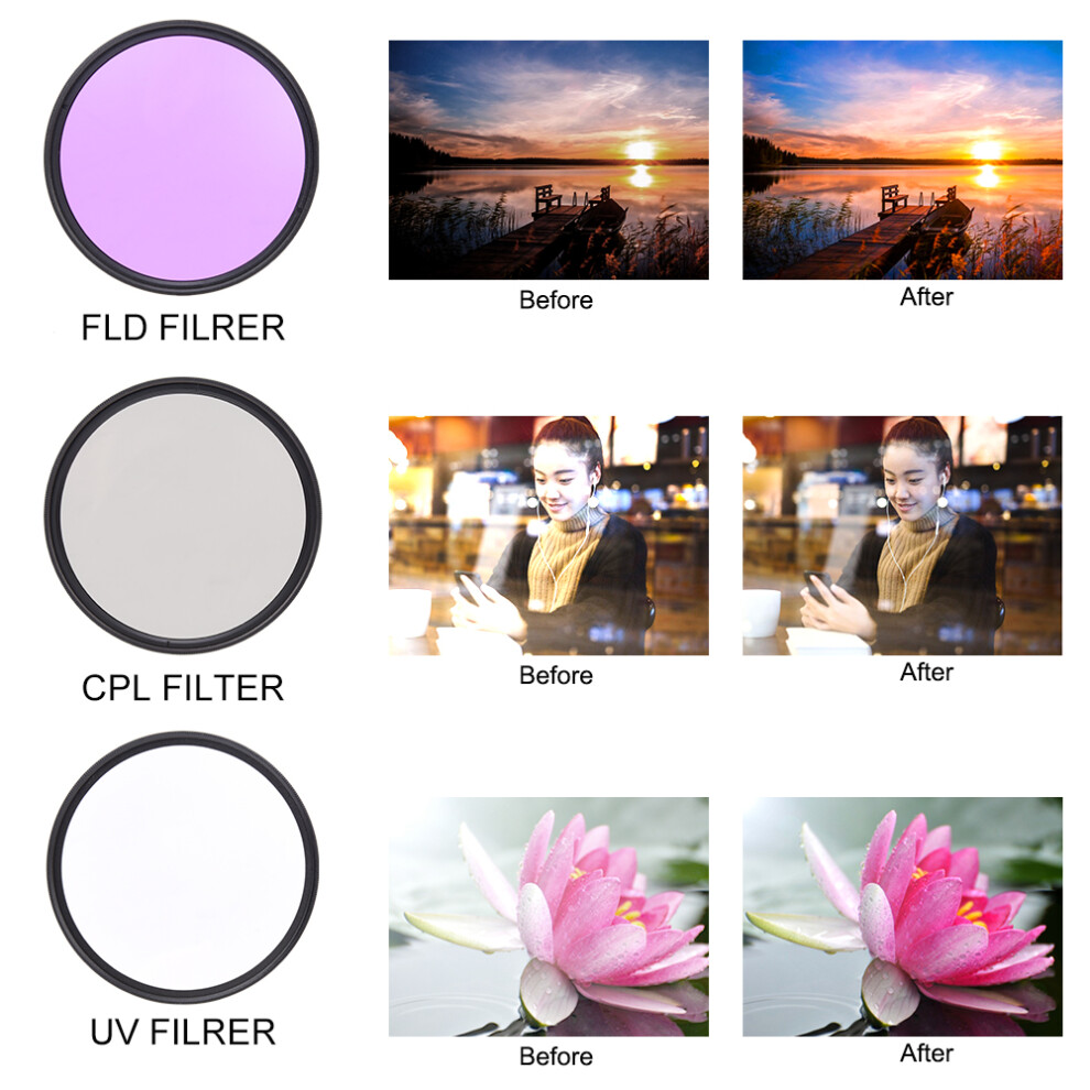 67Mm Uv Cpl Fld Camera Filter Kit For Dslr Cameras 6921362449938