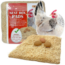 Nest Box Pads csirke fszekdobozokhoz  13 x 13 Pads Made in USA, fenntarthat forrsbl szrmaz Aspen Excelsior (5 csomag)
