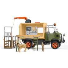 Schleich Wild Life Animal Rescue Large Truck With Toy Figures & Accessories 42475