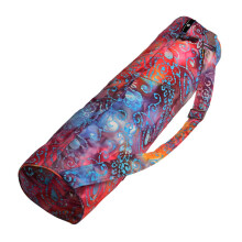 Hugger Mugger Batik Yogamat Tas Multi Paars - mooi patroon, duurzaam 100% katoen, volledige voering, verstelbare band
