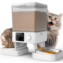 oneisall Comedero automαtico para gatos para 2 gatos, 20 tazas/5 L, dispensador automαtico de comida para gatos para mascotas pequeρas, comedero