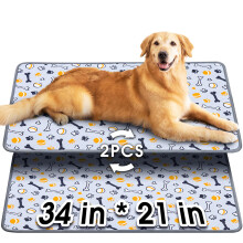 Hompet Wasbare Pee Pads voor honden 34""""x21"""" 2-Pack Dik Zwaar Absorptievermogen Herbruikbare Pee Pads Voorkomen Lekkage Antislip Huisdier Traini