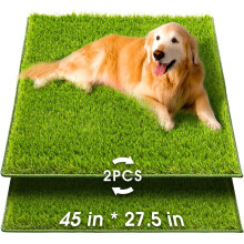 Hompet Erba Artificiale per Cani 45""x27.5"" Tappetino per Erba Professionale per Cani Facile da Pulire con Fori di Drenaggio Tappetino per Addestr