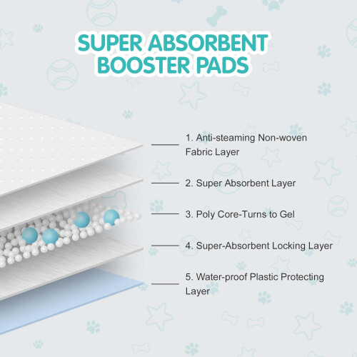 COCOYO Booster Pads XS/S St?rrelse med sideblysikker 100 Count 2