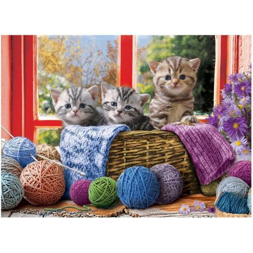 EG65005500 - Eurographics Puzzle 500 Pc - Knittin Kittens 1
