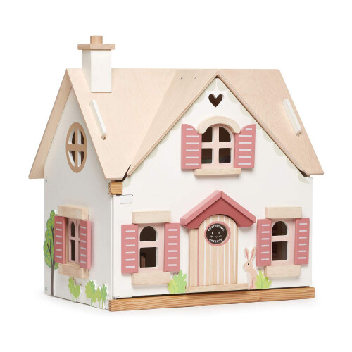 Casa de bonecas com móveis - Tender Leaf Toys - Coelho - Branco - Misto