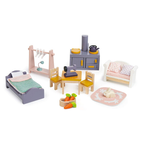 Casa de bonecas com móveis - Tender Leaf Toys - Coelho - Branco - Misto 2