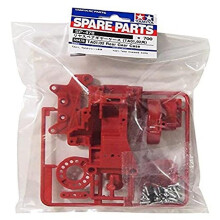 Tamiya - 300050478 Teile Getriebegehäuse hinten, TA01/02, rot