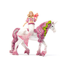 Schleich bayala, Set de Jeu 3 Pièces, Jouets Sirène pour Enfants 5-12 ans, Sirène Feya sur Licorne Sous-Marine