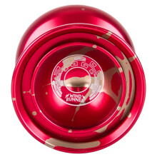 Duncan Toys Windrunner Yo-Yo [Rood met Gouden Spatten] - Onresponsive Pro Niveau Aluminium Yo-Yo