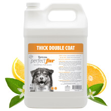 TropiClean PerfectFur Shampoo per cani per il controllo della perdita di pelo per doppi cappotti spessi| Gallone concentrato 5:1| Prodotto negli