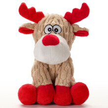 loncoldy Dog Christmas Toys Plush Chew Toys for Large Dogs Funny Reindeer Squeaky Dog Toy with Crinkle Paper Gifts for Dogs Plsuh Dog Toy for Sma