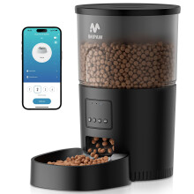 IMIPAW Comedero automtico para gatos 5G WiFi Dispensador de comida para gatos con aplicacin Control remoto Comida seca para mascotas Alimentado