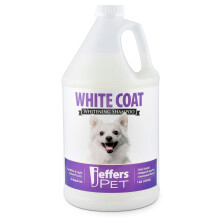 Jeffers White Coat Pet Shampoo per cani, gatti e piccoli animali 1 gallone - Formula concentrata senza sapone per manti bianchi e chiari Profumat