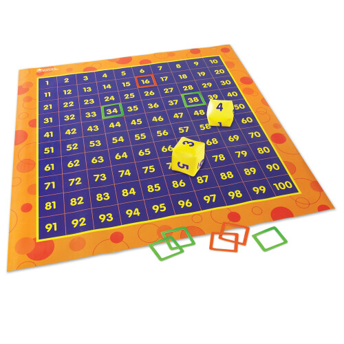 Learning Resources Learning Resources LER1100 Hip Hoppin Hundred Mat 1