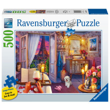 Ravensburger Gemütliches Badezimmer Puzzle - 500 Teile Großformat | Erwachsenenfreundlich | Einzigartige Softclick-Technologie