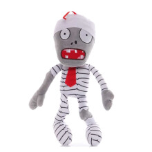 JHESAO 10"""" Planten en Zombies Mummie Pluche Zombiespeelgoed - Zacht gevulde pop - Nieuw