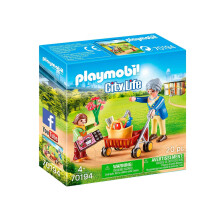 Playmobil Abuela con Andador 4 Años +, Colorido, Talla Única