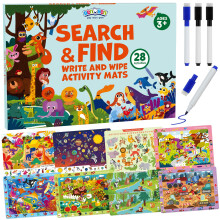 BenBen Vorschul-Lernaktivitäten, Such- und Findebücher, 28 Seiten, Reise-Spielbuch für Road Trips
