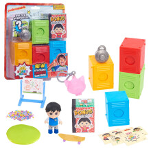 Just Play Ryans World Stapel Verrassings Lockers, 5 Voorgevulde Lockers, Inclusief Figuur, Slijm, Sleutelhanger