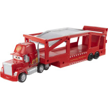 Mattel Disney und Pixar Cars Mack Hauler, 33 cm Spielzeug-Transporter mit Rampe & Stauraum für 12 Fahrzeuge
