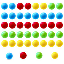 Hotusi 40-delige spelvervangende knikkersballen compatibel met hongerige nijlpaarden (4 kleuren)