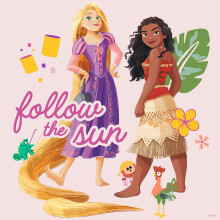 Ceaco - Disney Princess con Rapunzel e Vaiana - Segui il sole - Puzzle da 200 pezzi