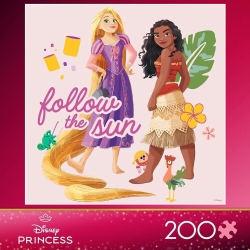 Ceaco - Disney Princess con Rapunzel e Vaiana - Segui il sole - Puzzle da 200 pezzi 1