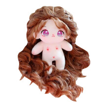 niannyyhouse 20cm pluche pop karamel golfrol haar meisje humano?e gevuld lichaam draagbare kleding aankleden geschenken (5-met skelet)