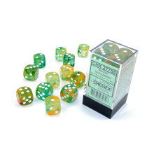 Chessex 16mm D6 Block - Nebula Luminary Spring / White