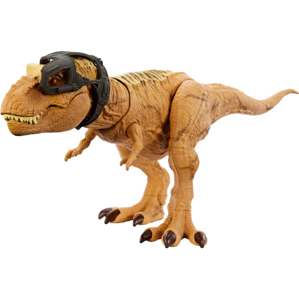 Mattel Tyrannosaurus T Rex Dinosaur Toy With Sound, Hunt Chomp Action Figure, Double Chomp Motion And Tracking Gear, Digital Play, Hnt62
