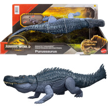 Mattel Jurassic World Rebirth gigantyczne Thrashers figurka dinozaura Purussaurus duzy gatunek zabawka 2 Rampage ataki gra cyfrowa