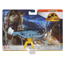 Hot Wheels Jurassic World Rebirth Dinosaur Collection Veicolo e Figura (Quetzal-Copter Quetzalcoatus)