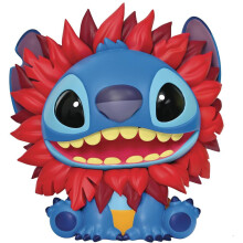 Banco de figuras con disfraz de Stitch en el Rey Leσn