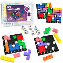 STEM-puslespil The Brain Square med 160.000+ l?sninger M?nstermatchende blokke Brain Teaser Leget?j Kast terninger og kapl?b med din modstander f