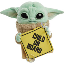 Star Wars Grogu Plüsch Kind an Bord" Schild + Spielzeug, 8-Zoll Figur aus The Mandalorian