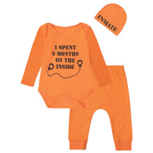 COSLAND Costume da prigioniero per neonato, vestito per Halloween, da detenuto, 6-12 mesi