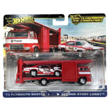 Hot Wheels Team Transport '73 Plymouth Duster Lorry #82, 1:64 Schaalmodel