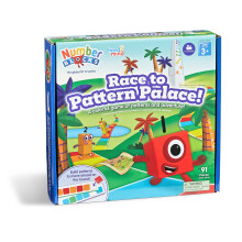 hand2mind Numberblocks Rennen zum Pattern Palace! Brettspiel, Mathe-Spielzeug für Kinder 3-5